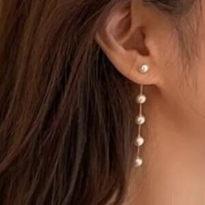 NWT, Faux Pearl Drop Earrings